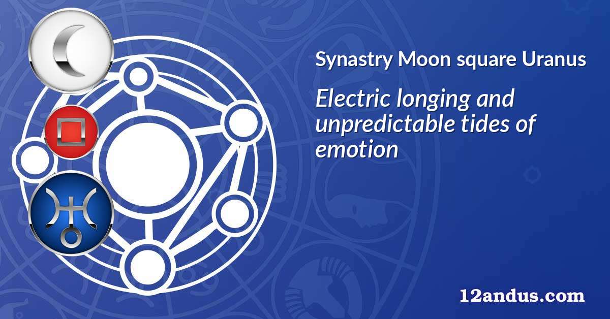 Moon square Uranus in the synastry chart