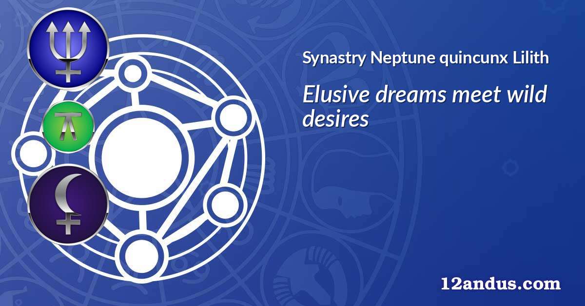 Neptune quincunx Lilith in the synastry chart