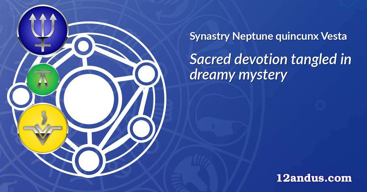 Neptune quincunx Vesta in the synastry chart