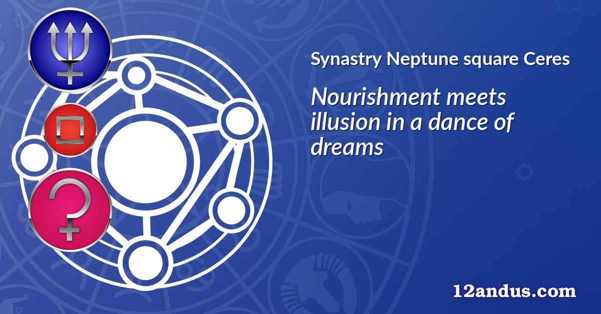 Neptune square Ceres in the synastry chart