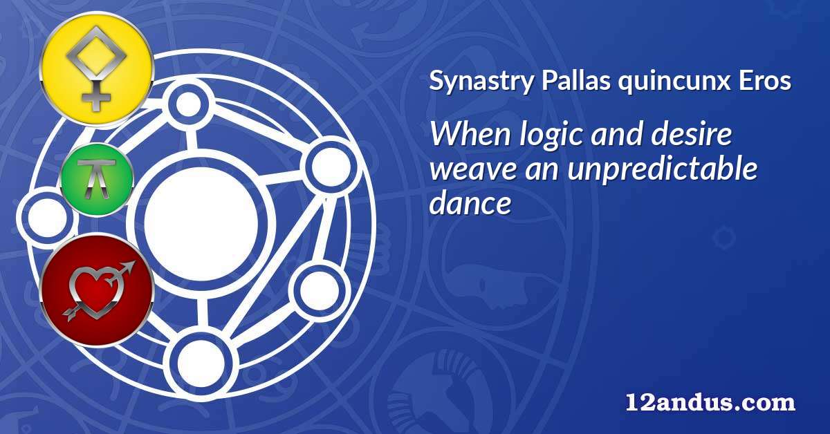 Pallas quincunx Eros in the synastry chart