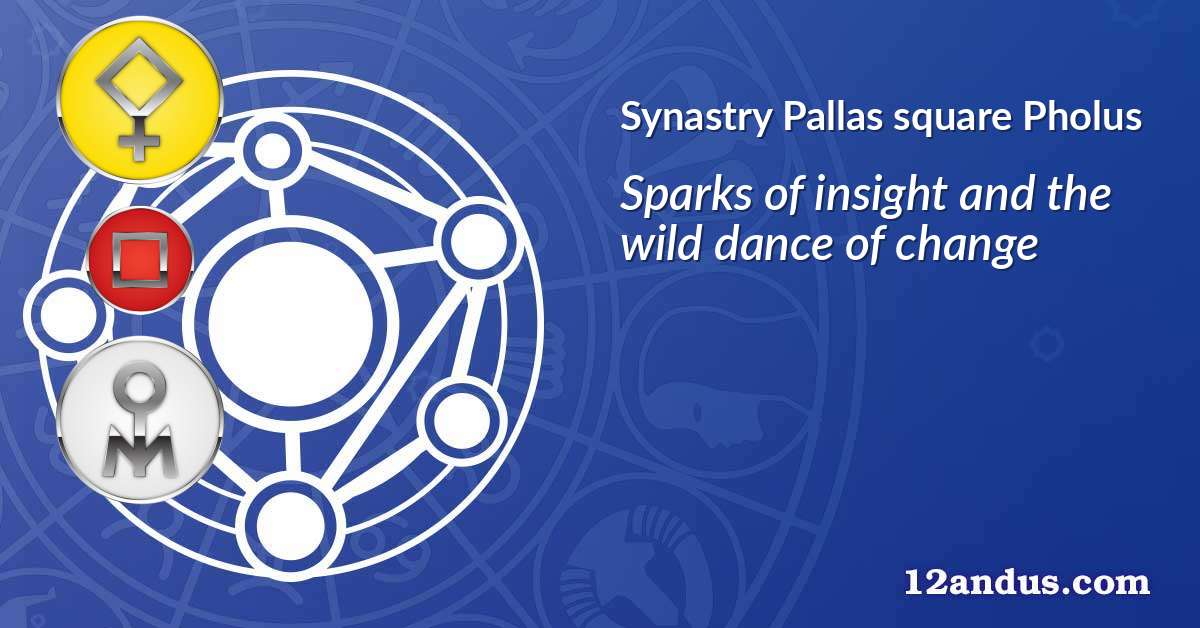 Pallas square Pholus in the synastry chart