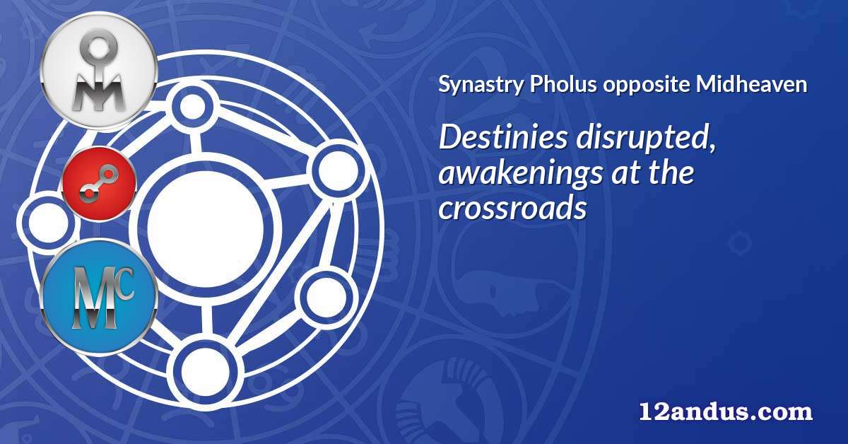 Pholus opposite Midheaven in the synastry chart