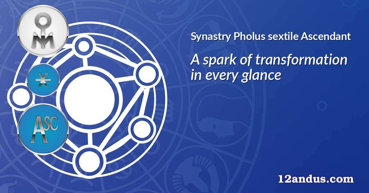 Pholus sextile Ascendant in the synastry chart
