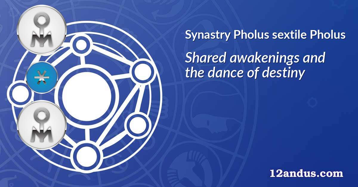 Pholus sextile Pholus in the synastry chart