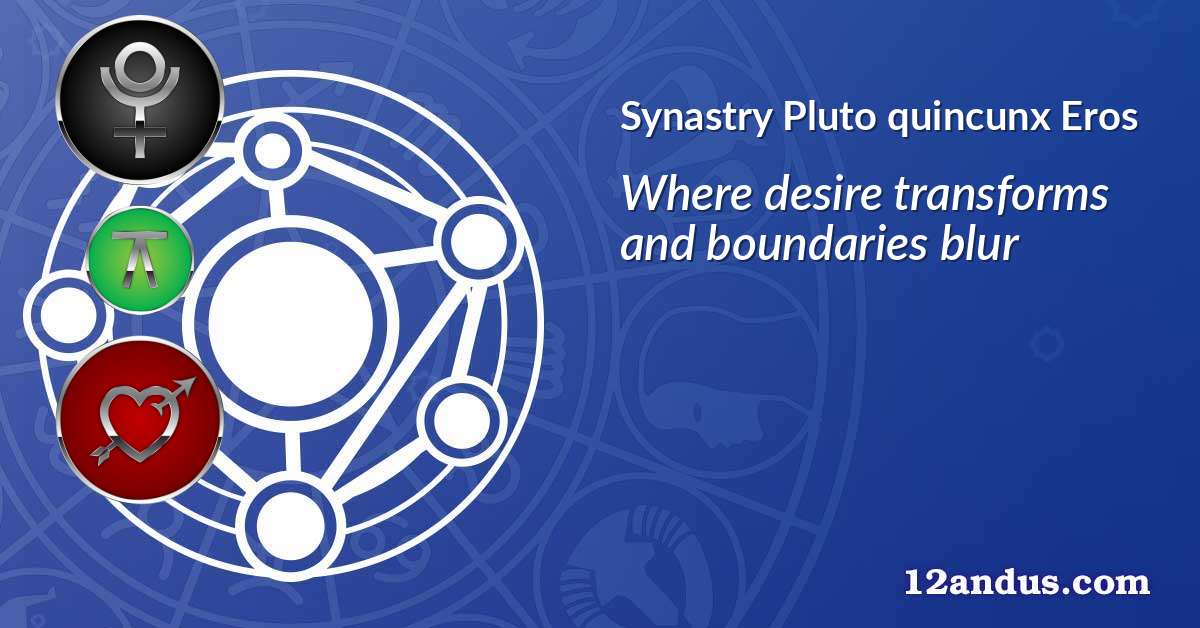 Pluto quincunx Eros in the synastry chart