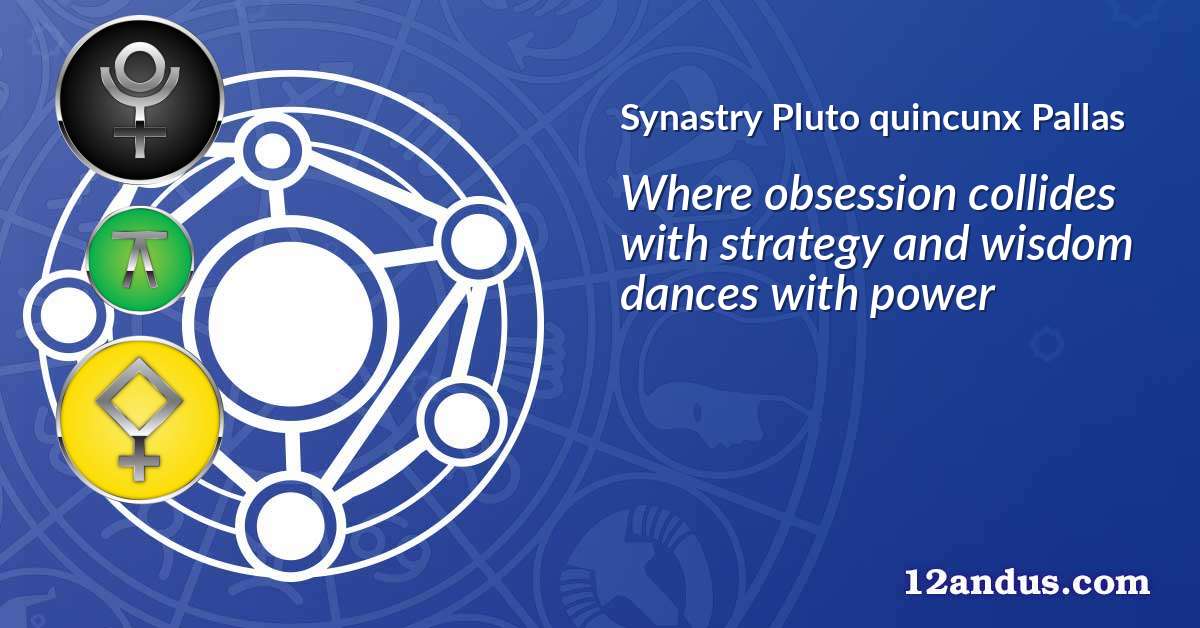 Pluto quincunx Pallas in the synastry chart