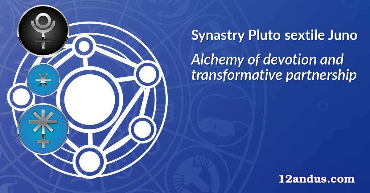 Pluto sextile Juno in the synastry chart
