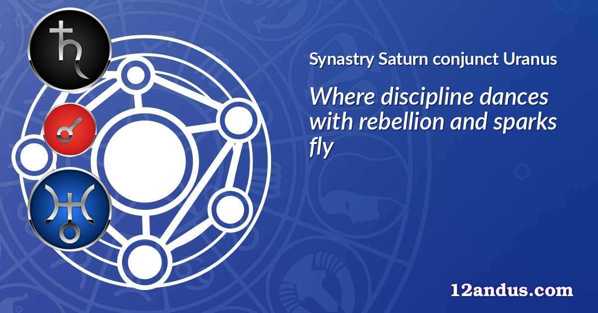 Saturn conjunct Uranus in the synastry chart