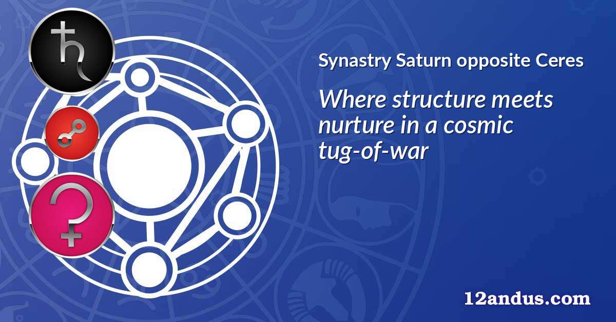 Saturn opposite Ceres in the synastry chart