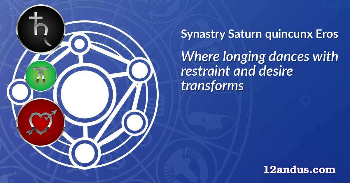Saturn quincunx Eros in the synastry chart