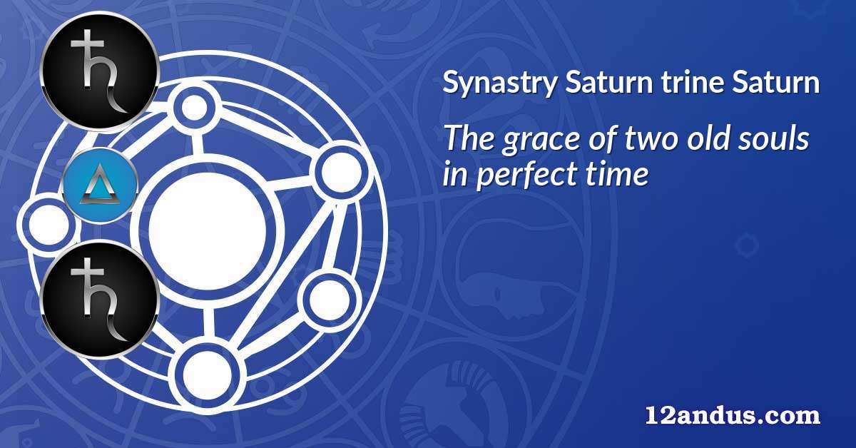 Saturn trine Saturn in the synastry chart