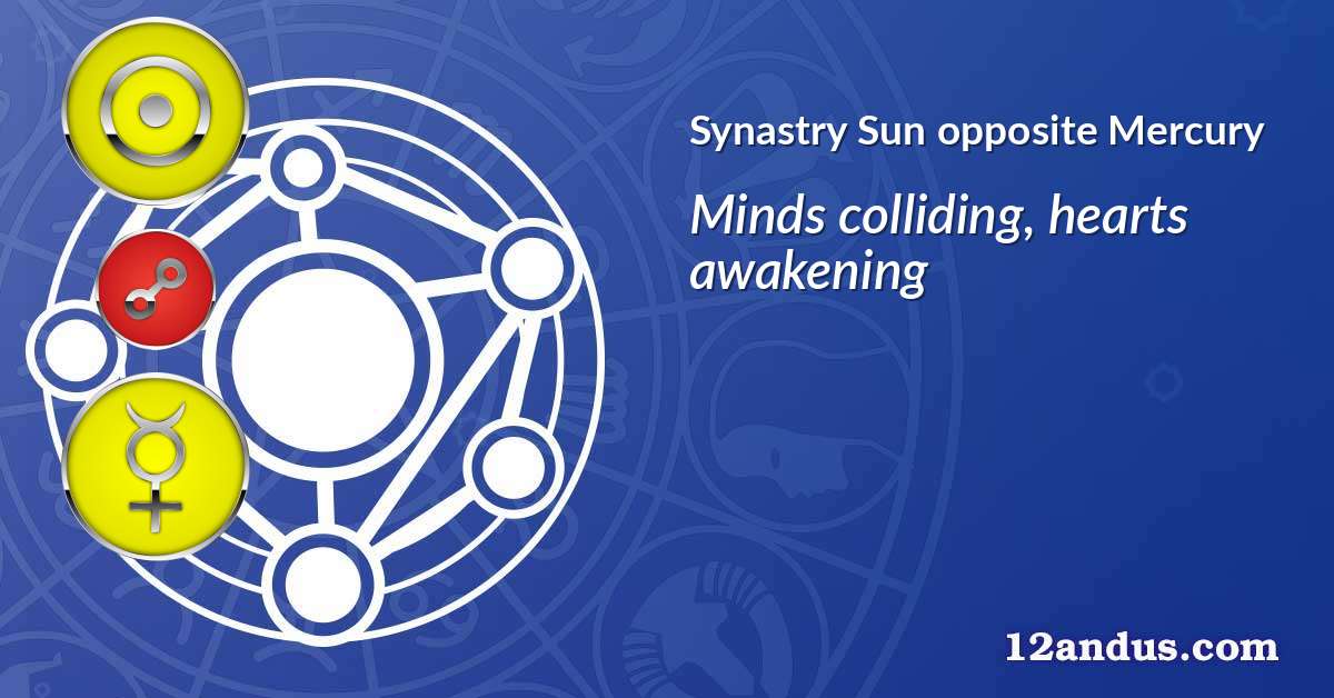 Sun opposite Mercury in the synastry chart