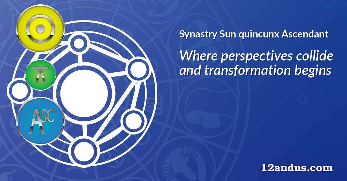 Sun quincunx Ascendant in the synastry chart