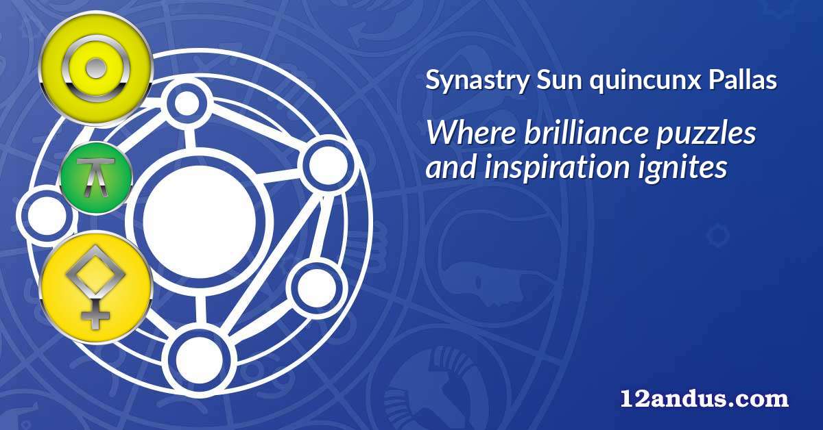 Sun quincunx Pallas in the synastry chart