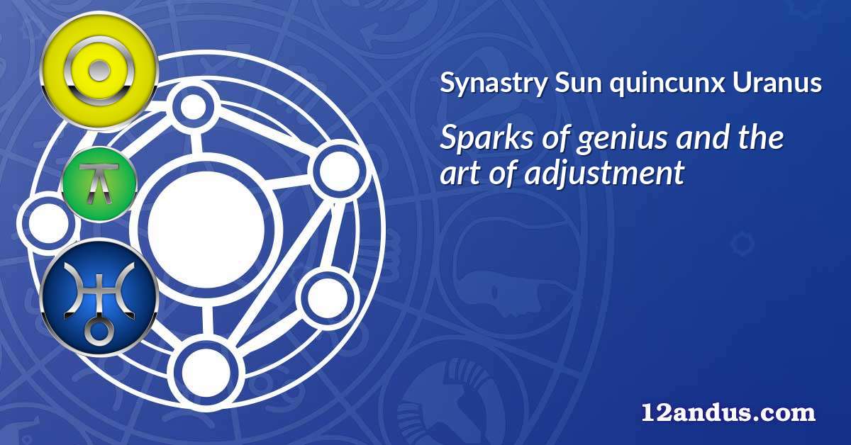 Sun quincunx Uranus in the synastry chart