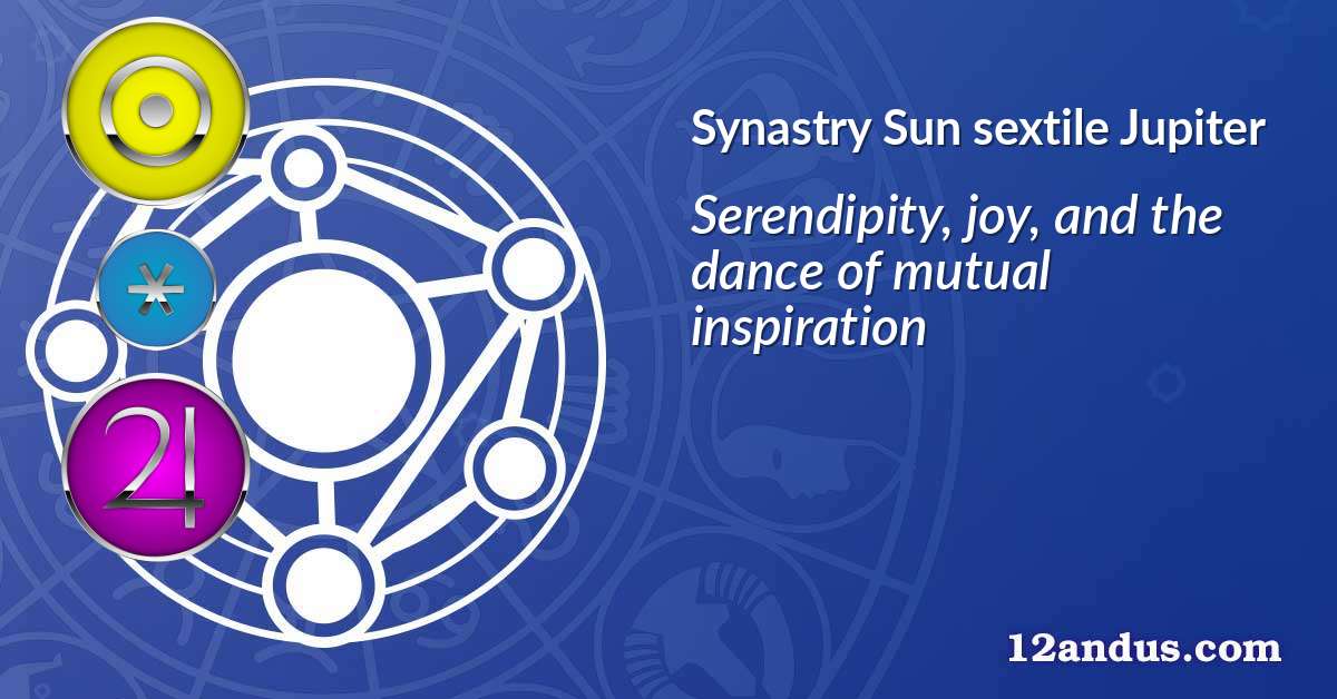 Sun sextile Jupiter in the synastry chart