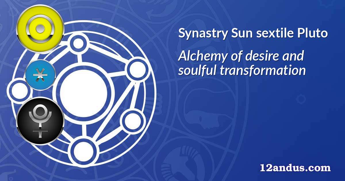 Sun sextile Pluto in the synastry chart