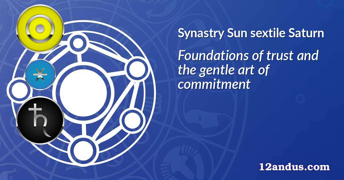 Sun sextile Saturn in the synastry chart