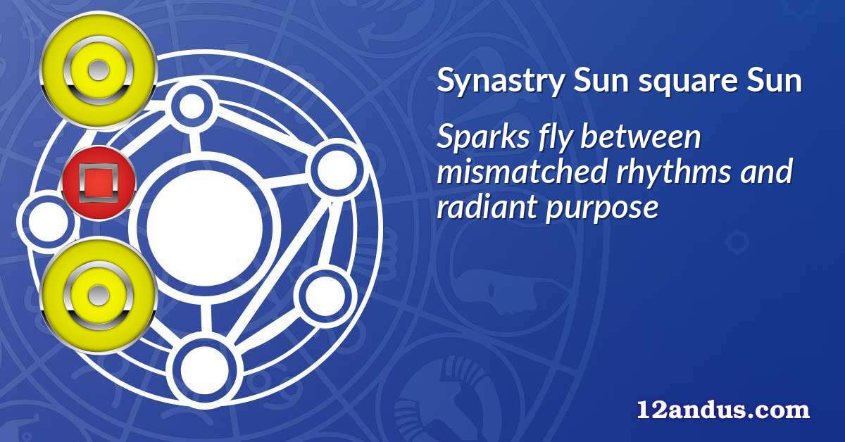 Sun square Sun in the synastry chart