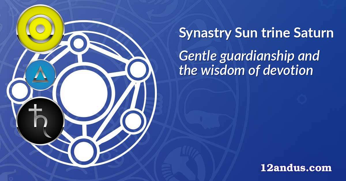 Sun trine Saturn in the synastry chart