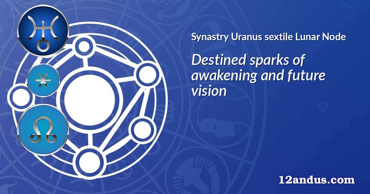Uranus sextile Lunar Node in the synastry chart
