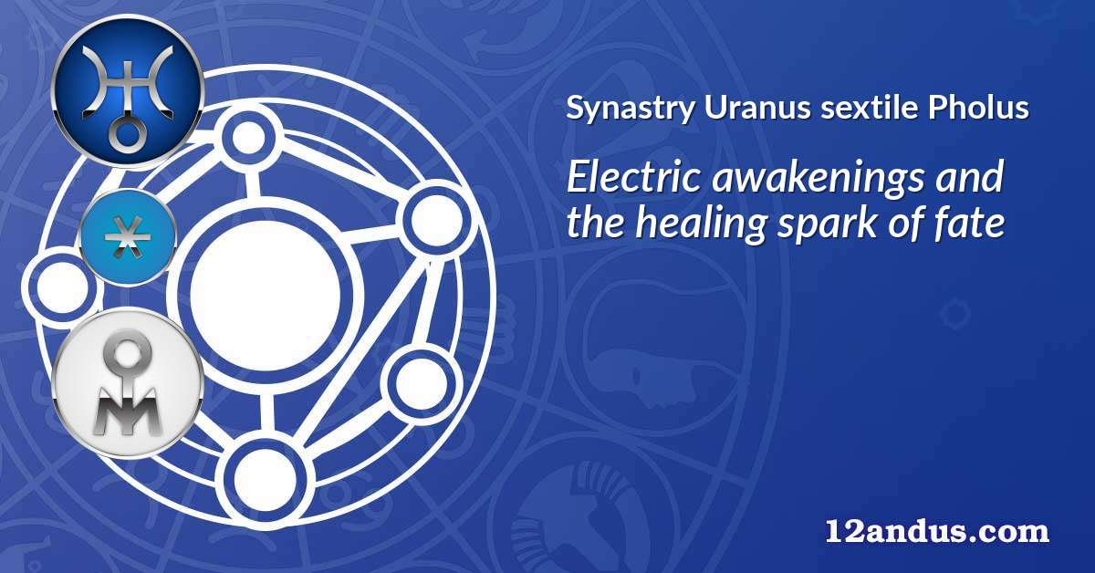 Uranus sextile Pholus in the synastry chart
