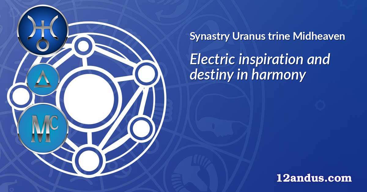 Uranus trine Midheaven in the synastry chart