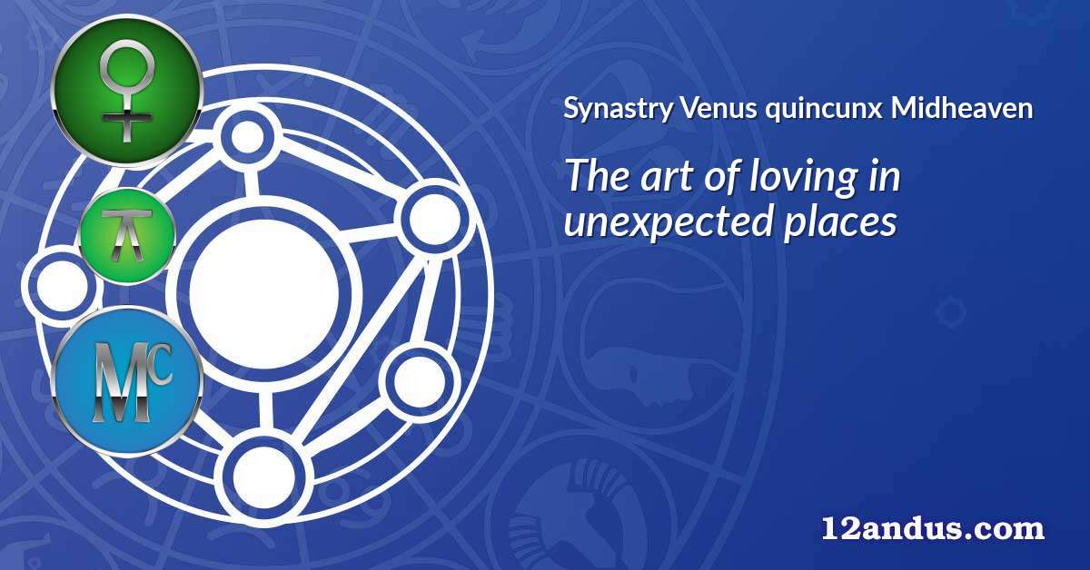 Venus quincunx Midheaven in the synastry chart
