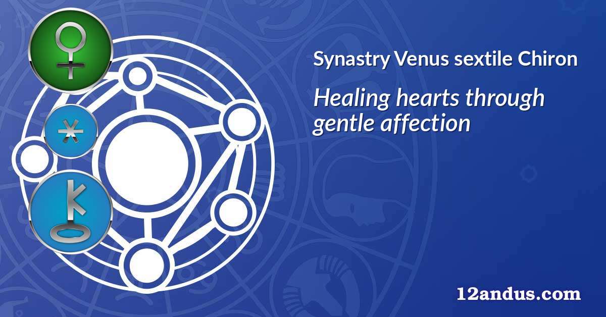 Venus sextile Chiron in the synastry chart