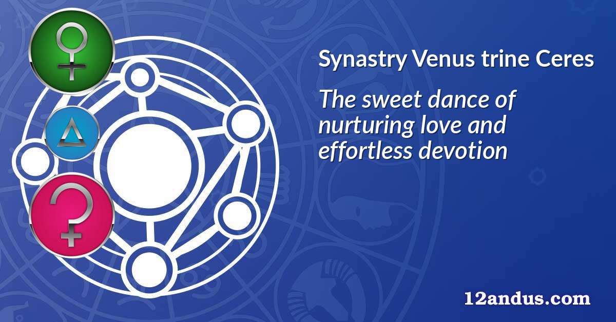 Venus trine Ceres in the synastry chart