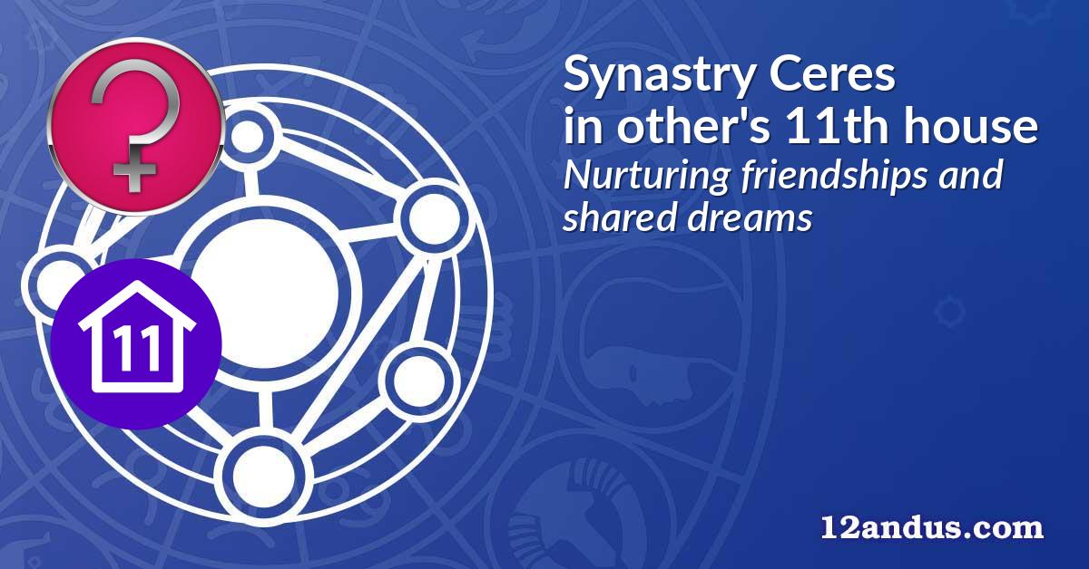 Synastry Ceres in the other person's 11th house