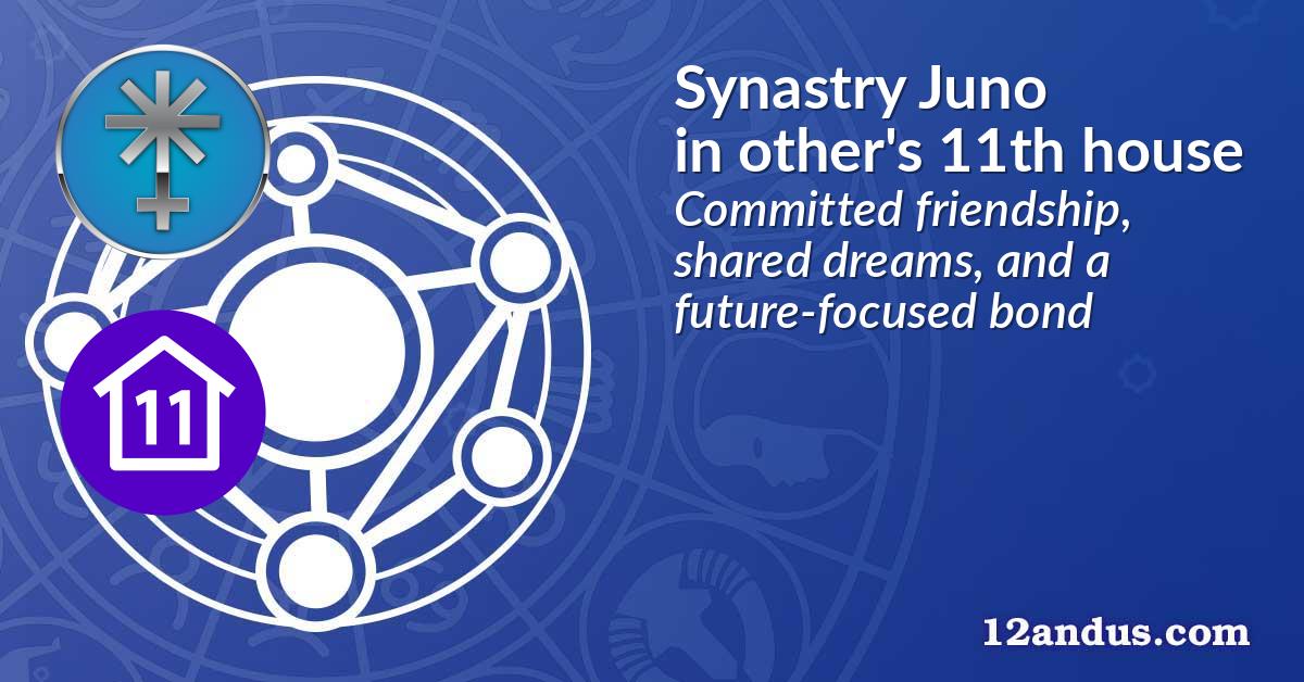 Synastry Juno in the other person's 11th house