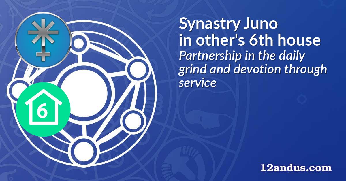 Synastry Juno in the other person's 6th house