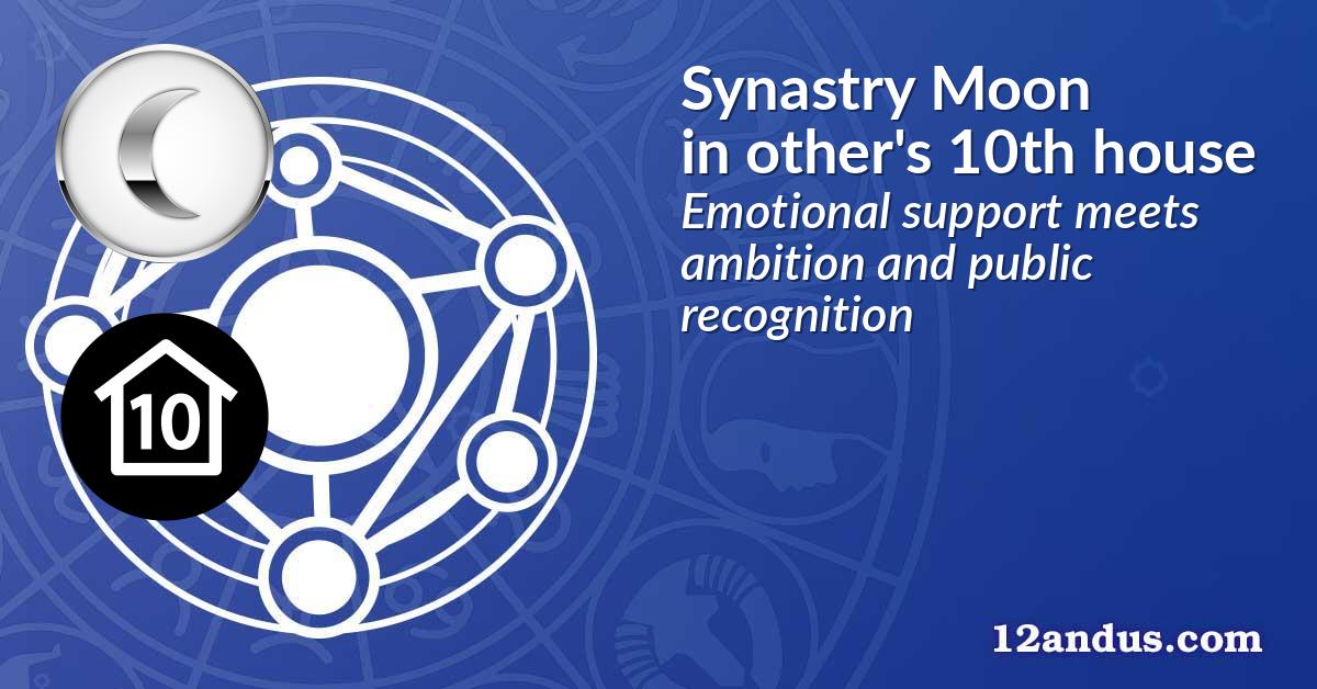 Synastry Moon in the other person's 10th house