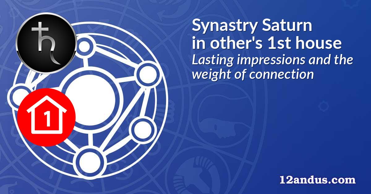 Synastry Saturn in the other person's 1st house