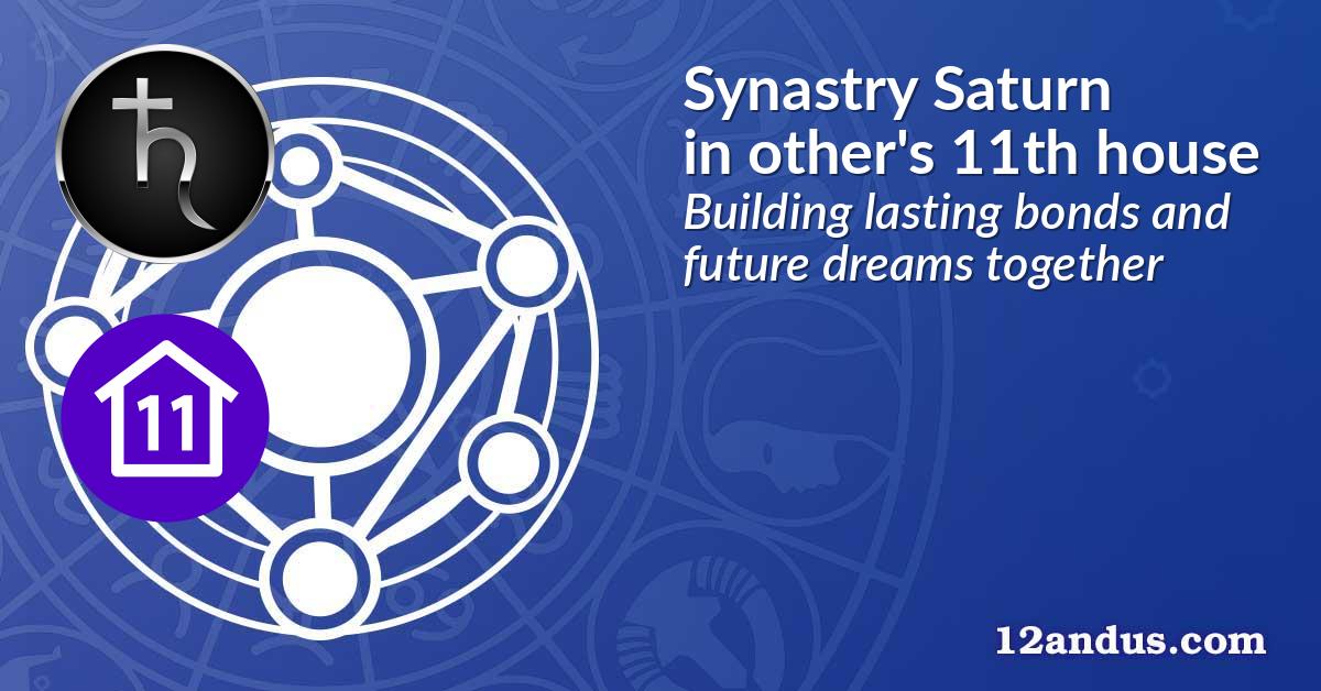 Synastry Saturn in the other person's 11th house