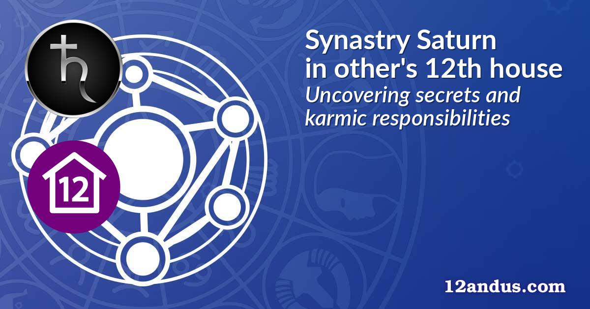Synastry Saturn in the other person's 12th house