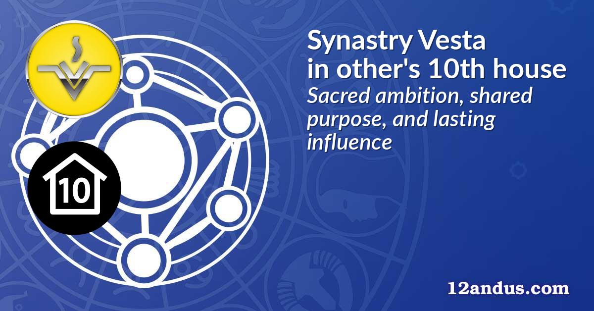 Synastry Vesta in the other person's 10th house