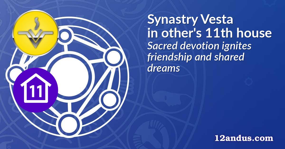 Synastry Vesta in the other person's 11th house