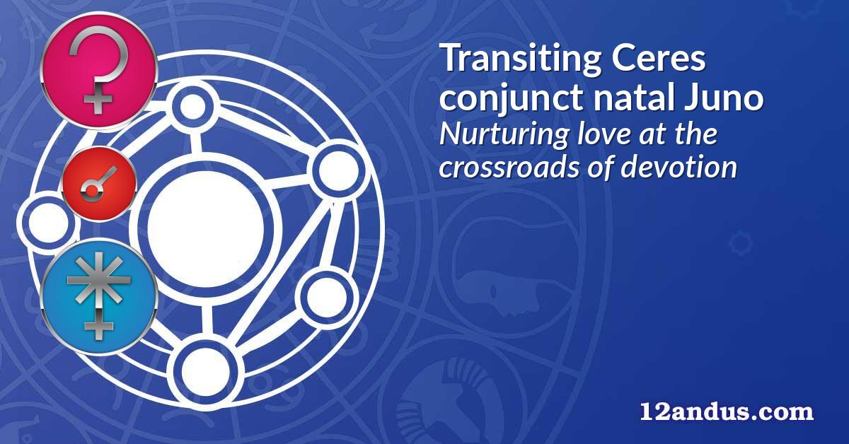 Transiting Ceres conjunct natal Juno