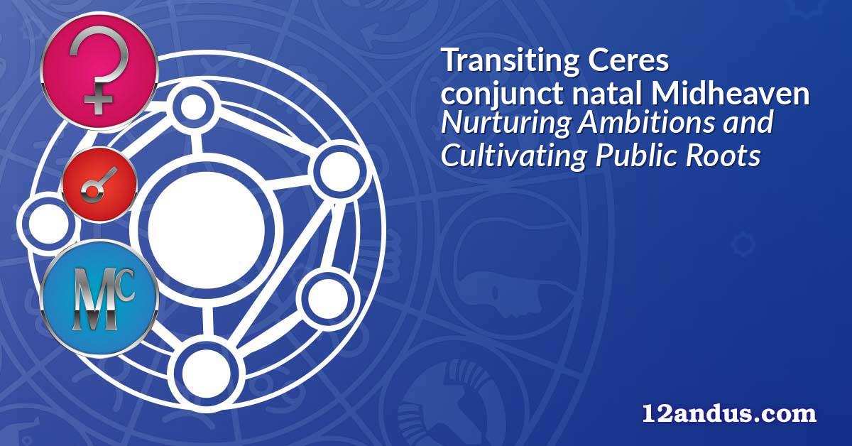 Transiting Ceres conjunct natal Midheaven