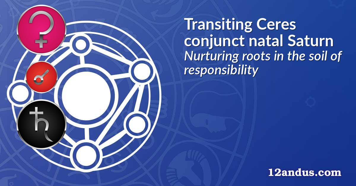 Transiting Ceres conjunct natal Saturn
