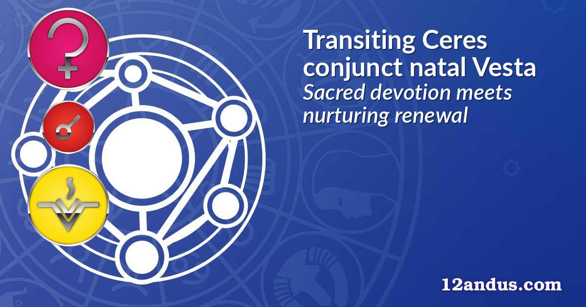 Transiting Ceres conjunct natal Vesta