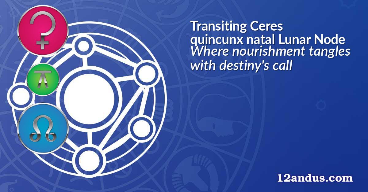Transiting Ceres quincunx natal Lunar Node