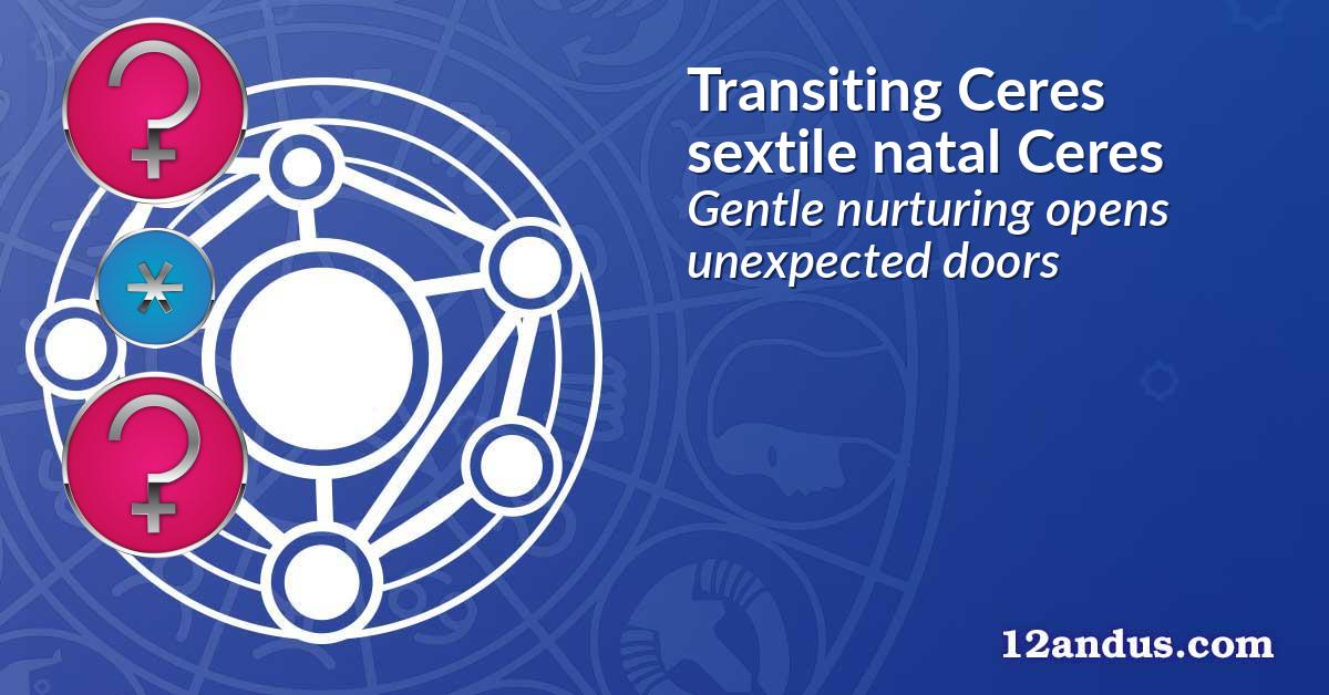 Transiting Ceres sextile natal Ceres