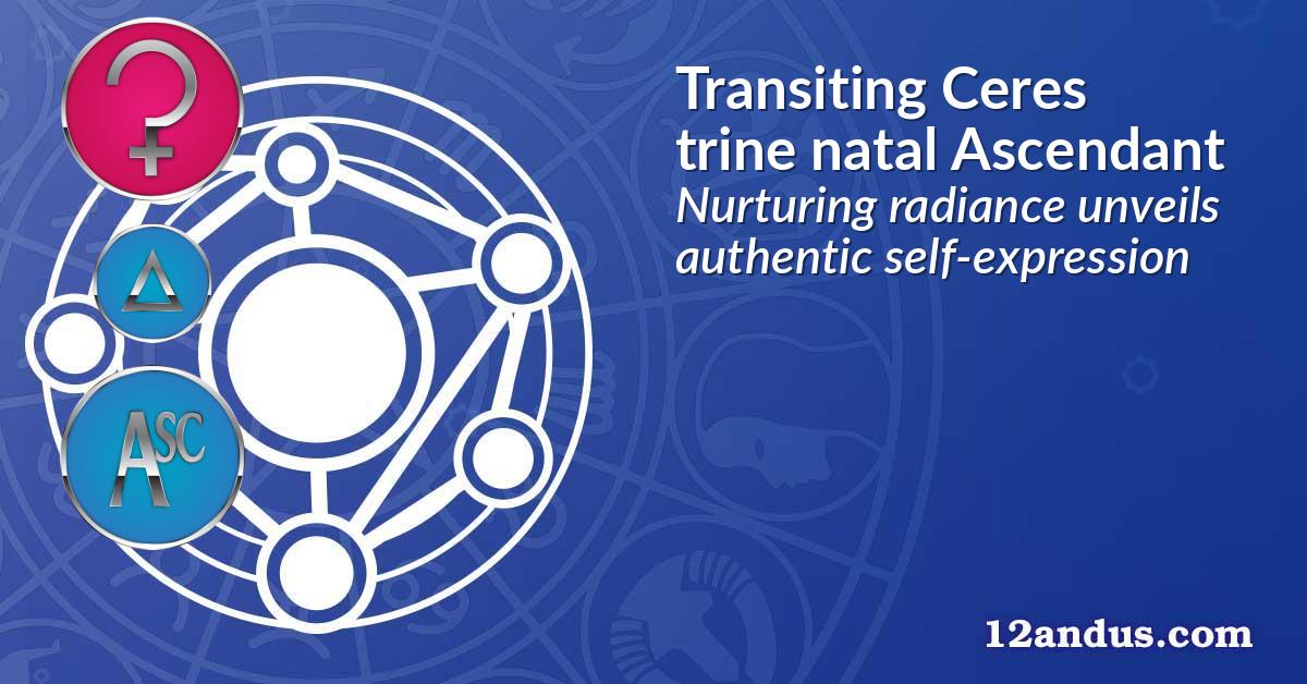 Transiting Ceres trine natal Ascendant