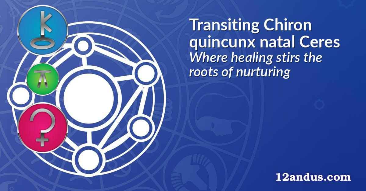 Transiting Chiron quincunx natal Ceres
