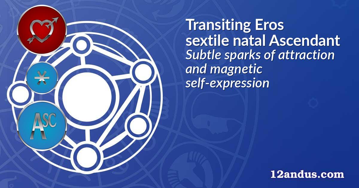 Transiting Eros sextile natal Ascendant