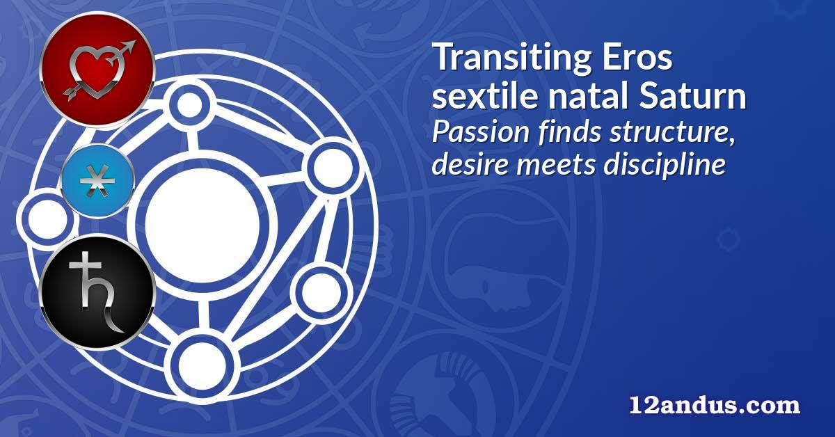 Transiting Eros sextile natal Saturn